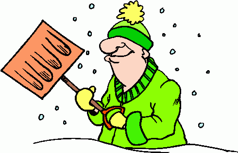 A Boy Bundled Up And Holding A Snow Shovel Royalty Free Clipart ...