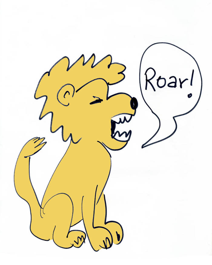 Cartoon Lionroaring | lol-rofl.com