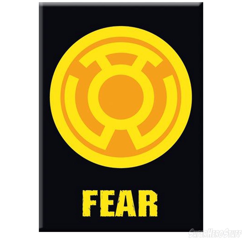 Green Lantern Yellow Fear Symbol Magnet
