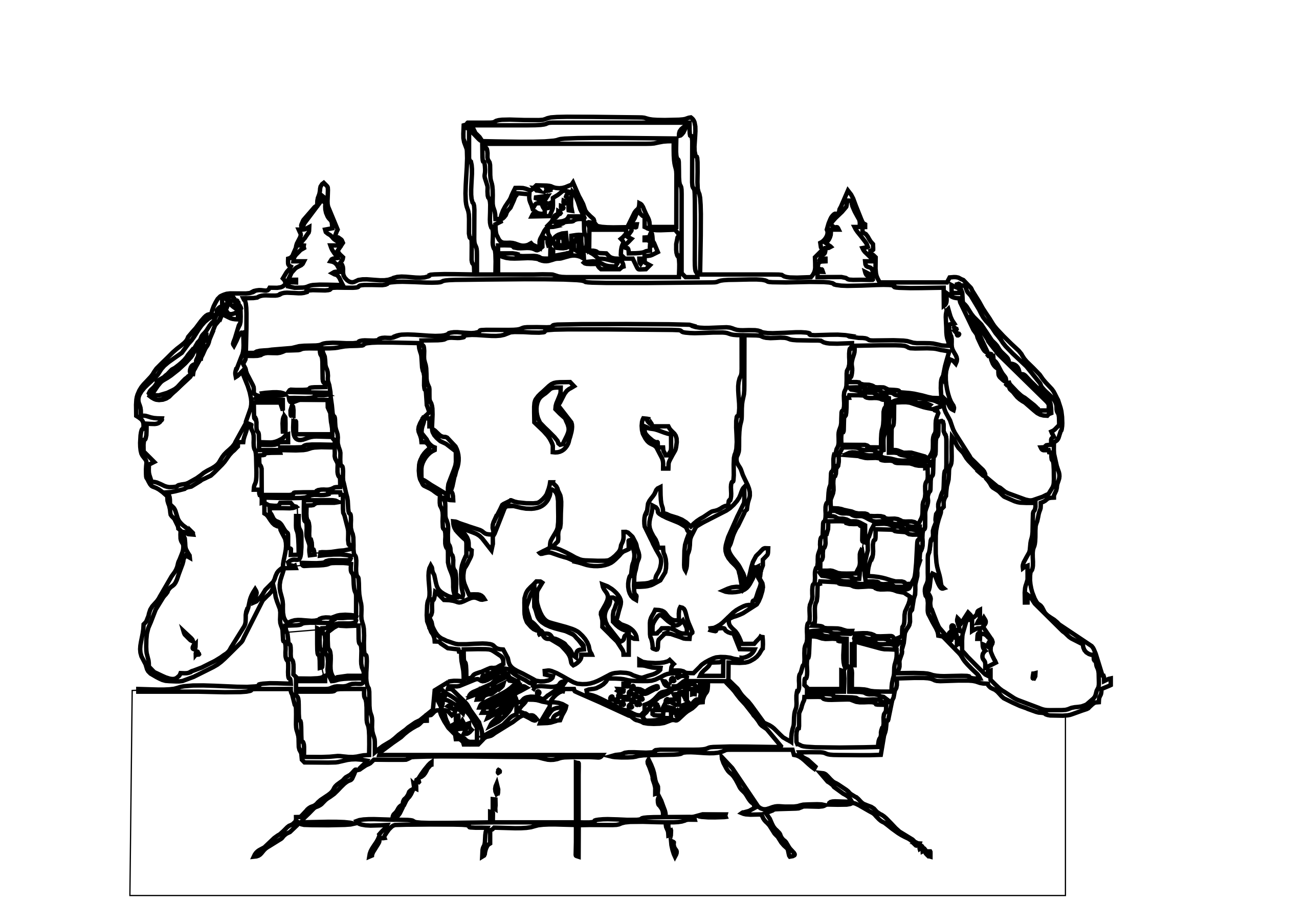 Fireplace Clipart Black And White | Clipart Panda - Free Clipart ...