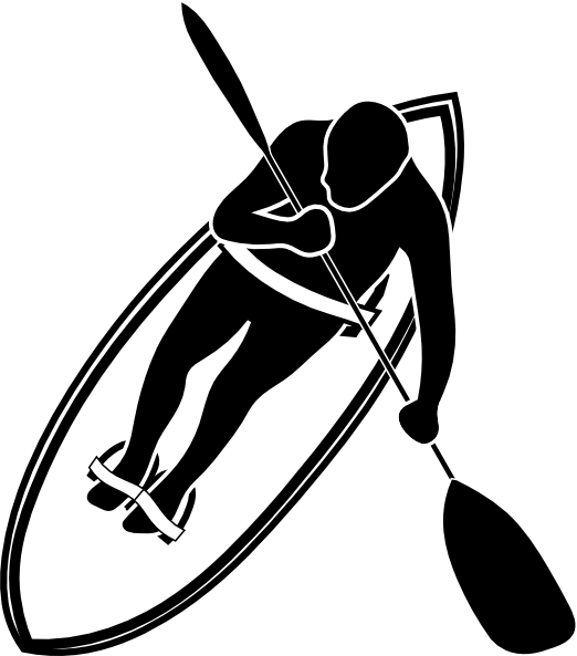 Paddle Surfer clip art - vector clip art online, royalty free ...