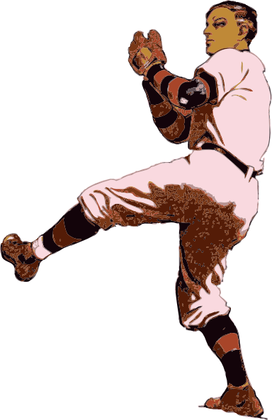 Baseball Pitcher clip art - vector clip art online, royalty free ...