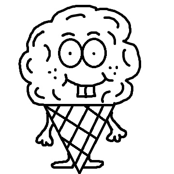 Ice Cream Scoop Clipart Black And White - Gallery