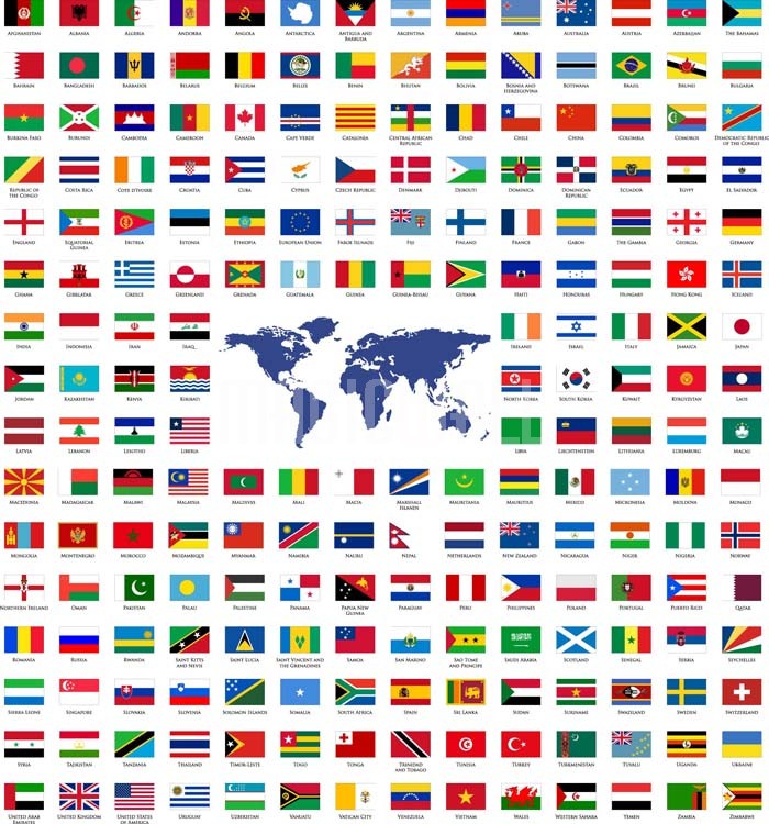 Flags from Around the World - Wall Murals - Wall Decals - Posters ...