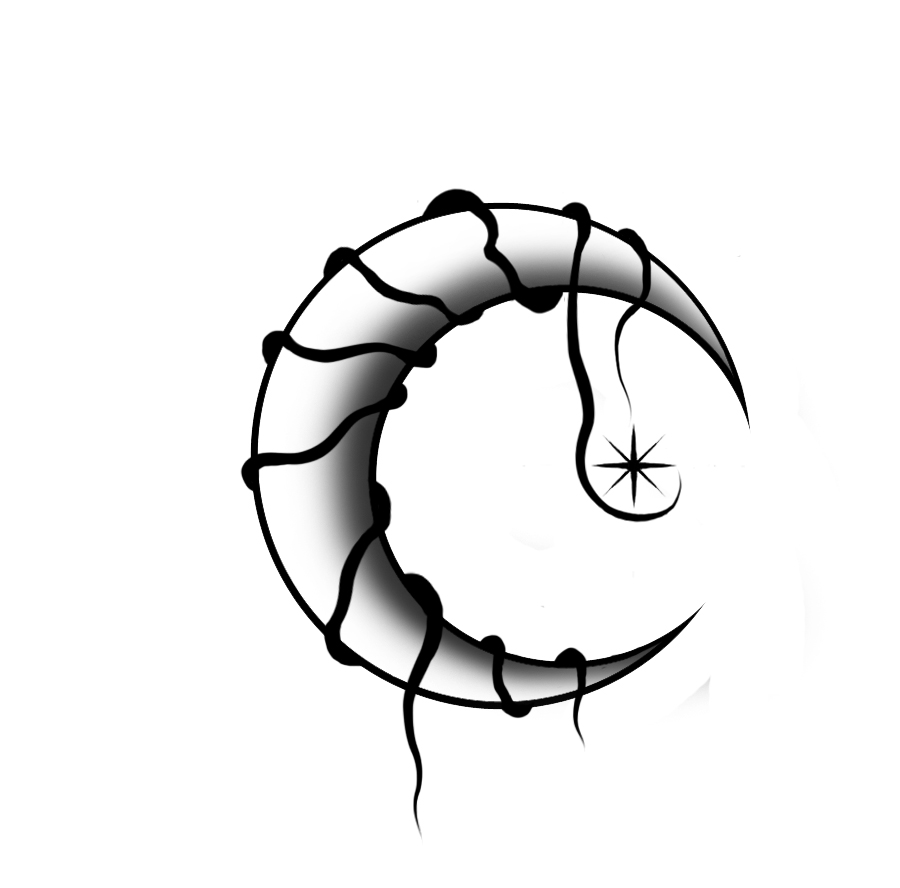 Images For > Crescent Moon And Star Tattoo Designs