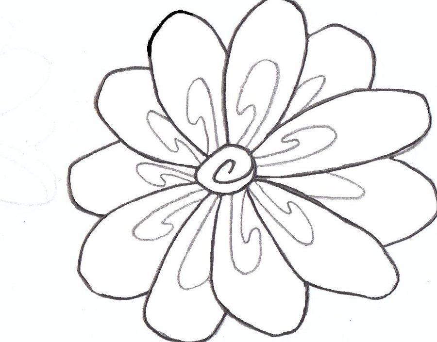 Simple Flower Outline - Cliparts.co