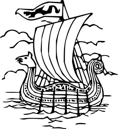 Download Viking Boat clip art Vector Free