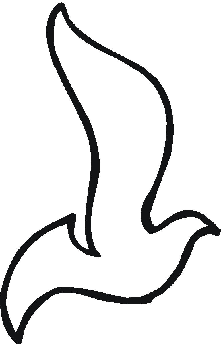Inspirational Dove Outline Coloring Page - deColoring