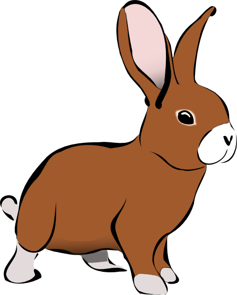 Brown Bunny Rabbit clip art - vector clip art online, royalty free ...