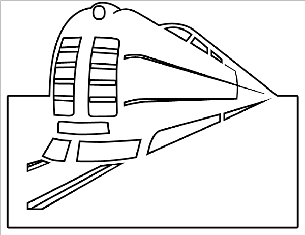 Train Outline clip art - vector clip art online, royalty free ...