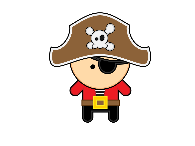 Simple Pirate Kid | Heck Designs