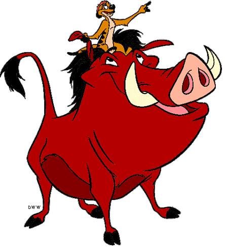 Timon and Pumbaa Clipart from The Lion King - Disney Clipart Galore