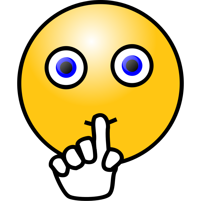 Clipart - Emoticons: Silence face