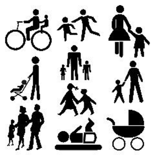 Stick People Family image - vector clip art online, royalty free ...