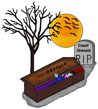 Halloween Clip Art - Dracula's Grave