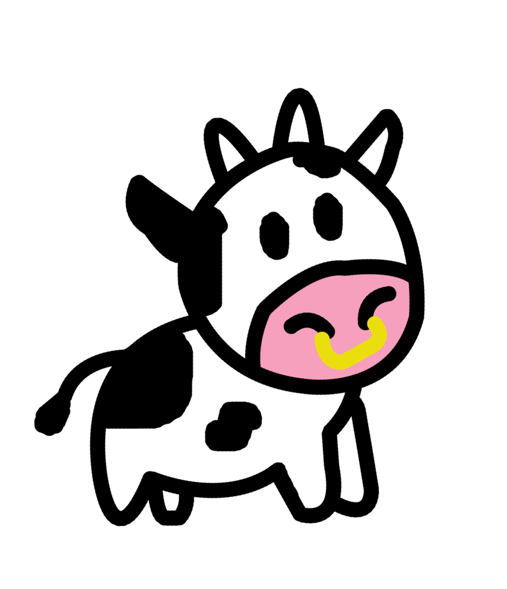 cute cow doodle