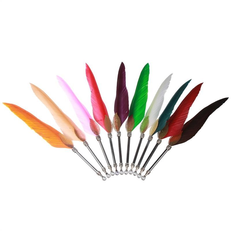 Gold Feather Practical Ballpoint Quill Pen LS-