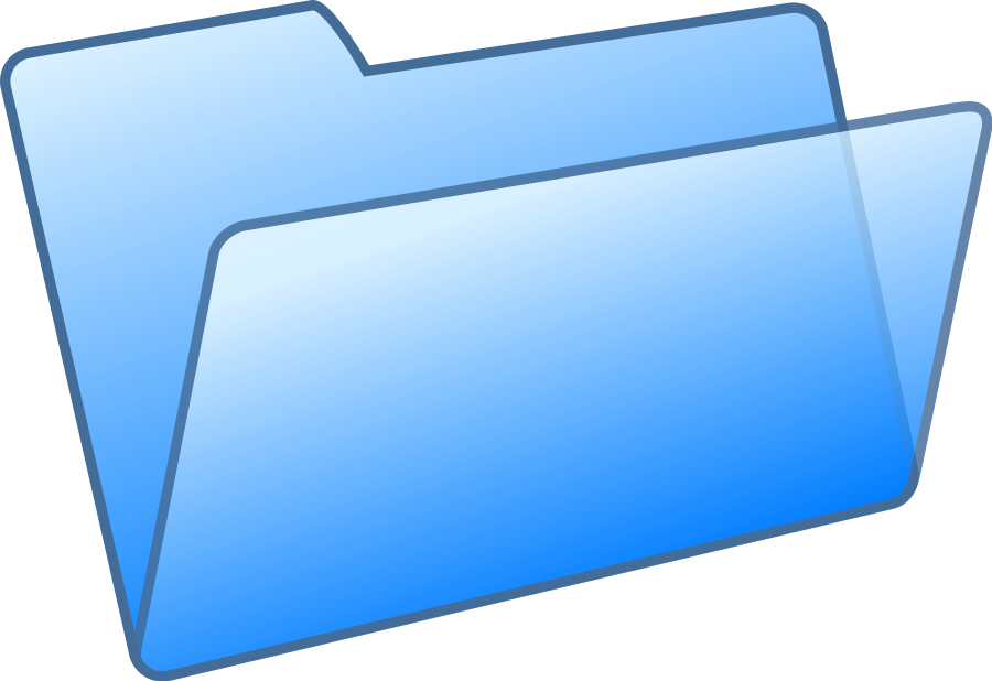 Blue folder SVG Vector file, vector clip art svg file