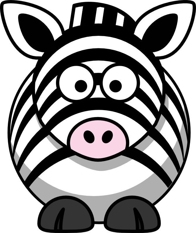 Clipart - Cartoon zebra