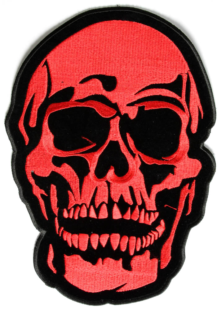 Large Red Baron Skull Patch