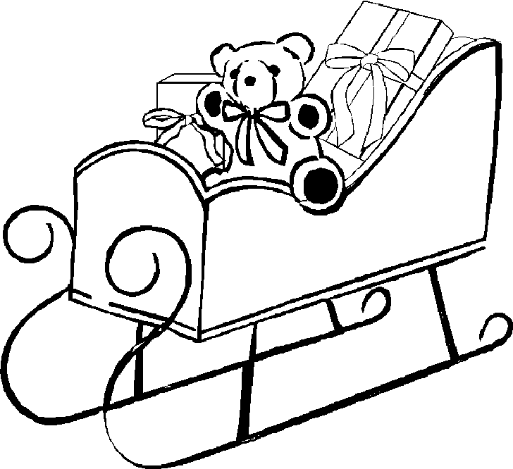Sleigh of Toys of Christmas Coloring Page – Free Christmas ...