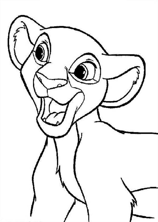 Simba Laughing The Lion King Coloring Page - Download & Print ...