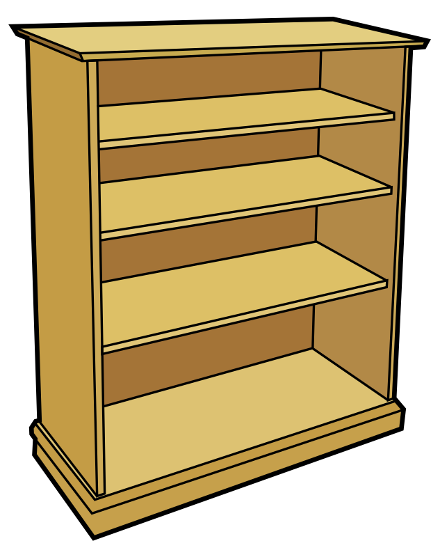 Clipart - wooden bookcase