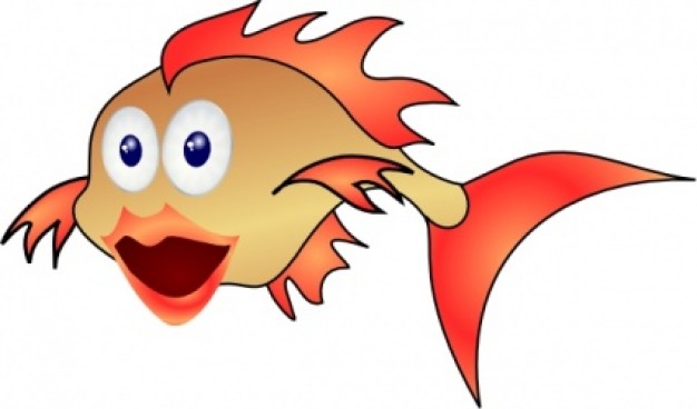Gold Fish clip art Vector | Free Download