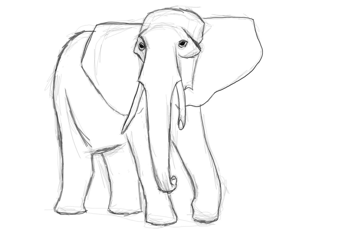 Basic Elephant Outline Images & Pictures - Becuo