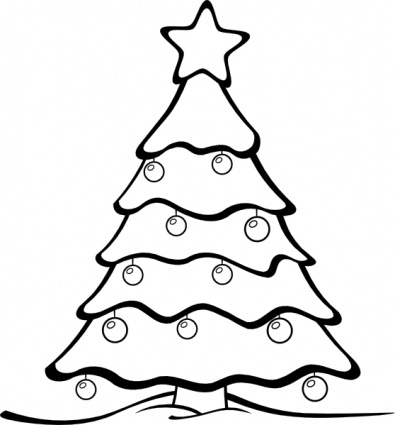 Christmas Tree Outline Clip Art - ClipArt Best