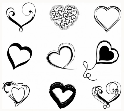Valentine heart outline Free vector for free download (about 18 ...