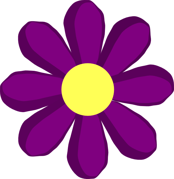 Purple Spring Flower clip art - vector clip art online, royalty ...