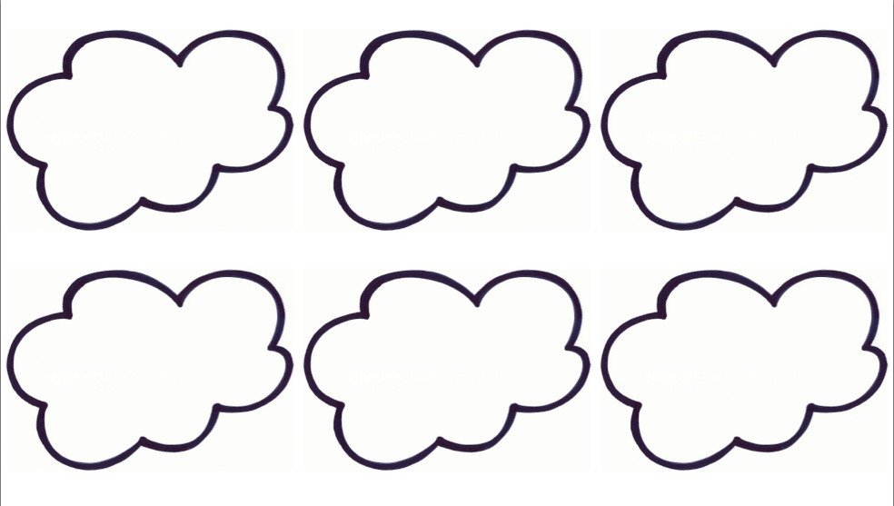 Cut Out Printable Cloud Template