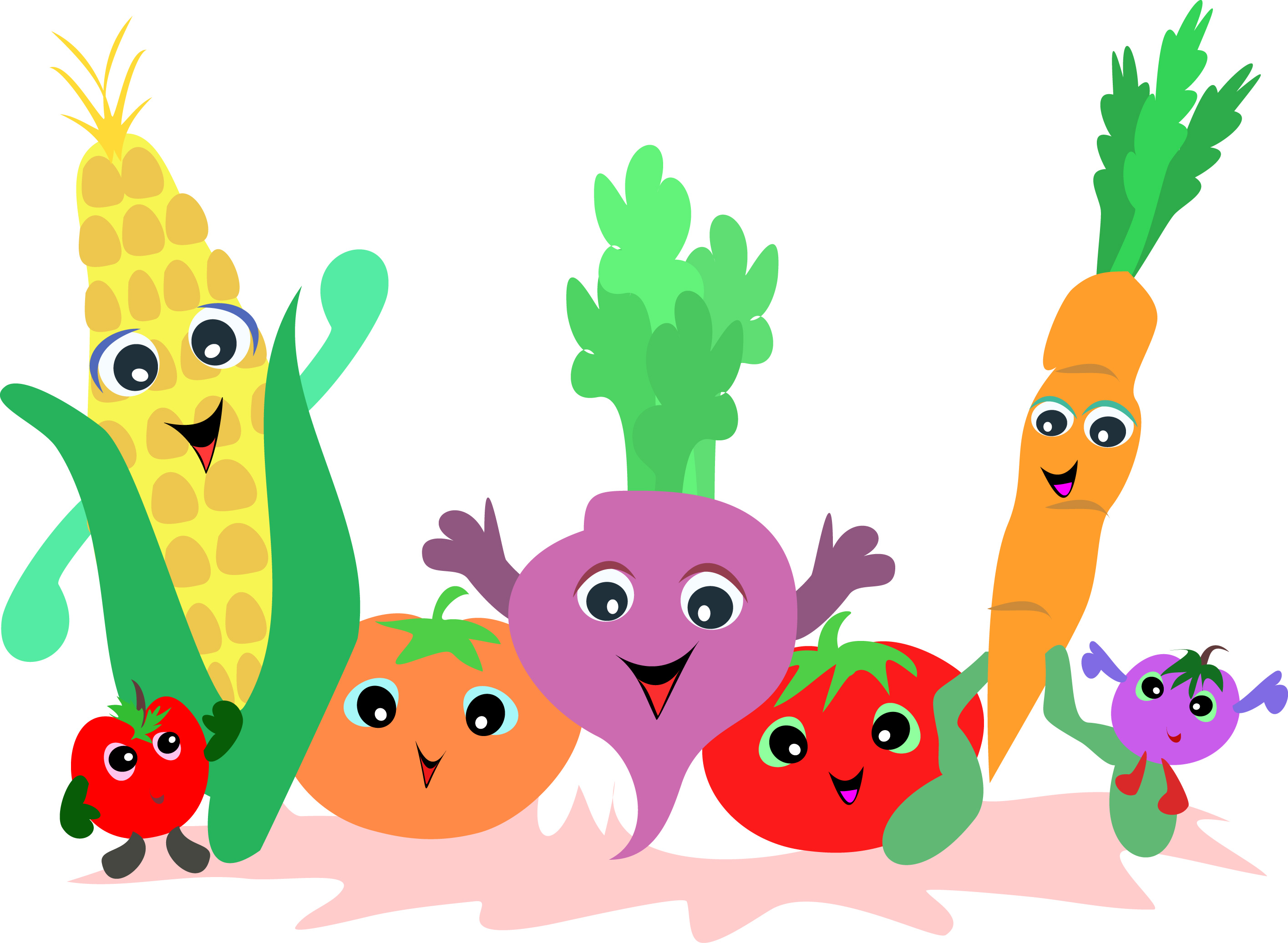 Fruit And Vegetable Clipart Black And White | Clipart Panda - Free ...