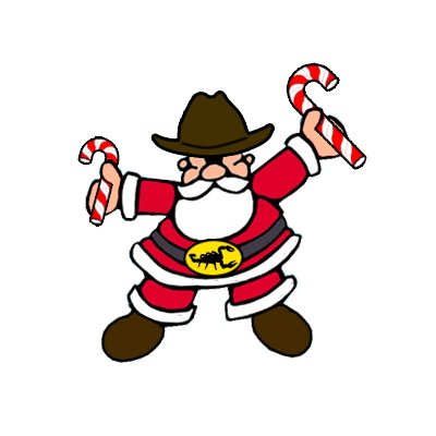 Holiday Clip Art - Arizona Santa With Scorpion Belt Buckle