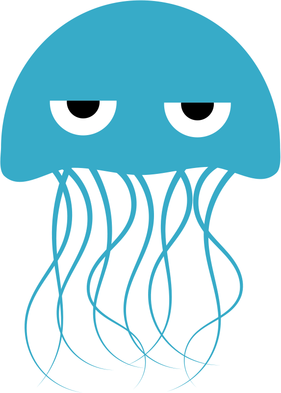 Free Angry Jellyfish Clip Art