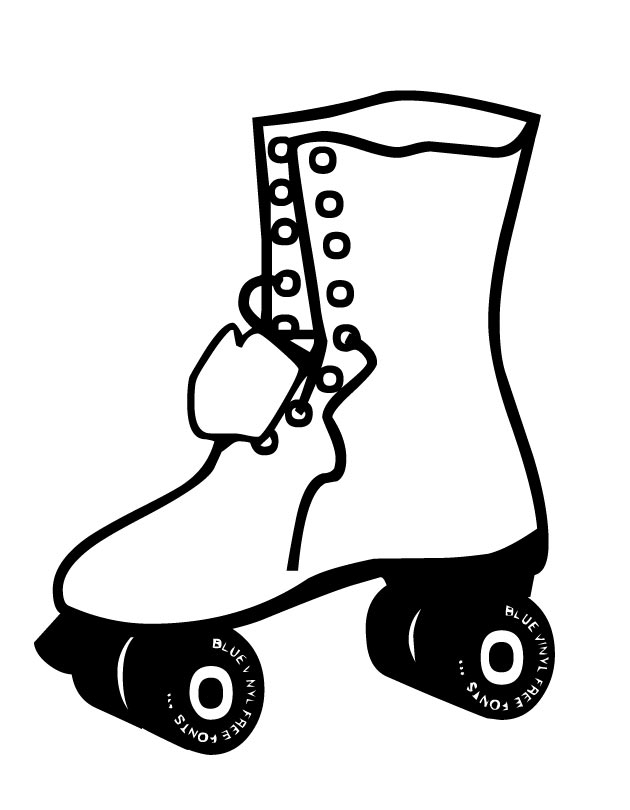 Printable RollerBlade (70s) coloring page from FreshColoring.
