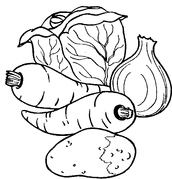 free clipart vegetables black and white - photo #33