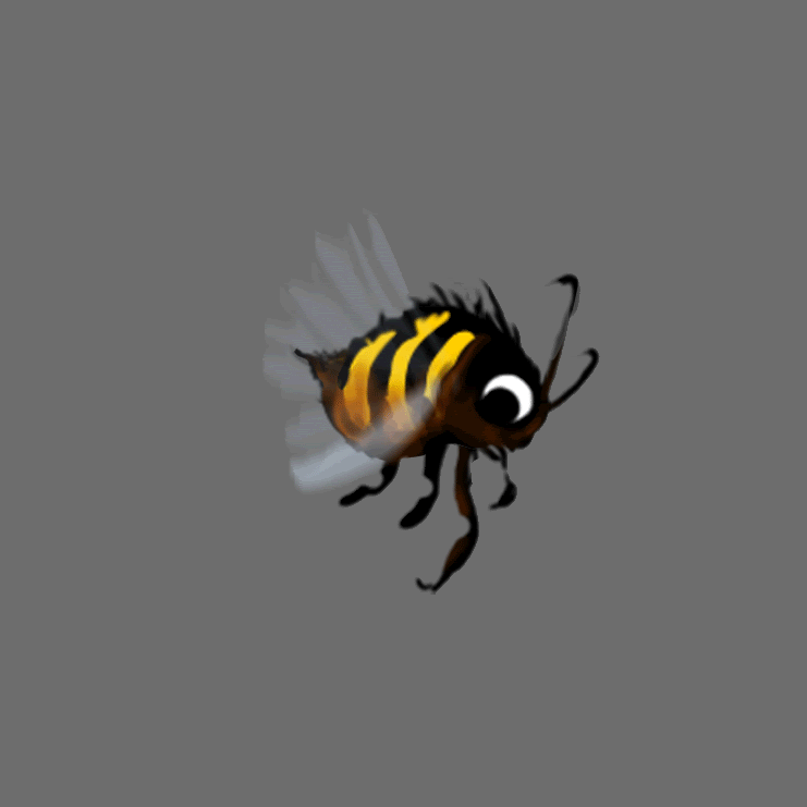 Bee Sprite Animation Wings Less Movement gif by Lars_Hahus ...