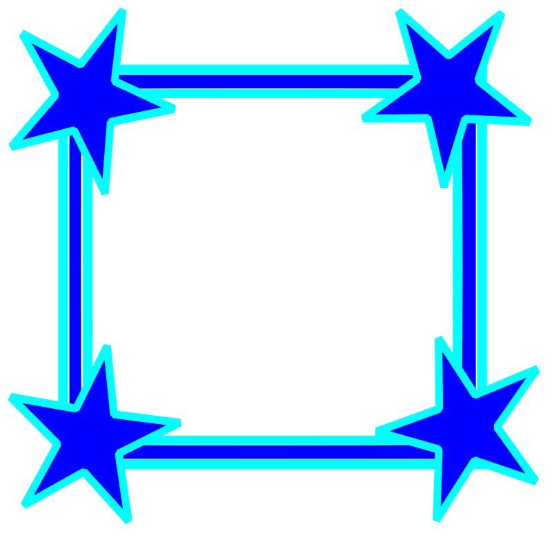 Blue Star Cornered Frame