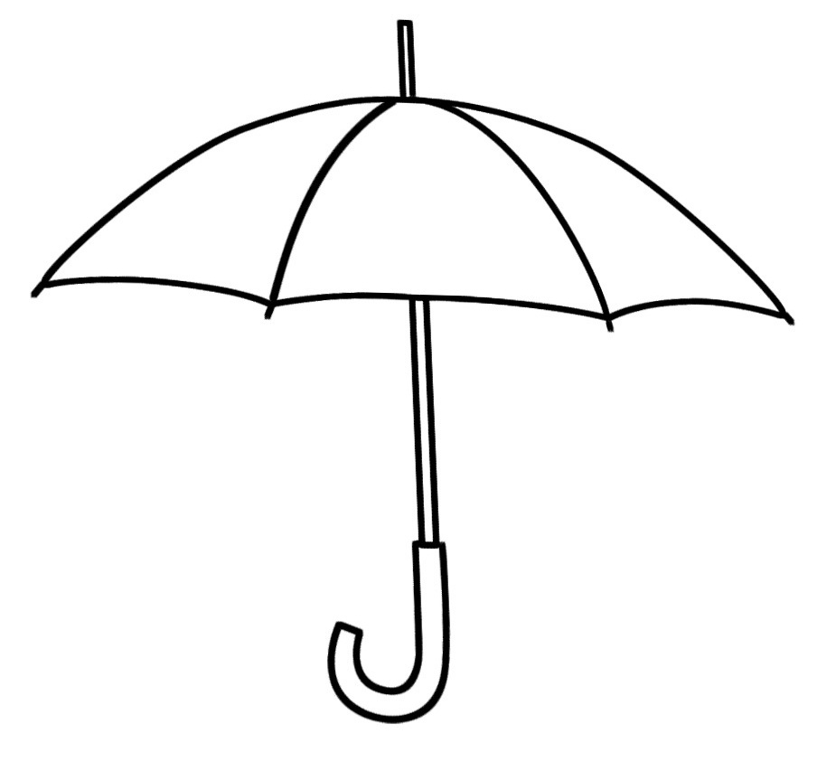 Umbrella Day : Umbrella With Raindrops Coloring Page, Umbrella ...