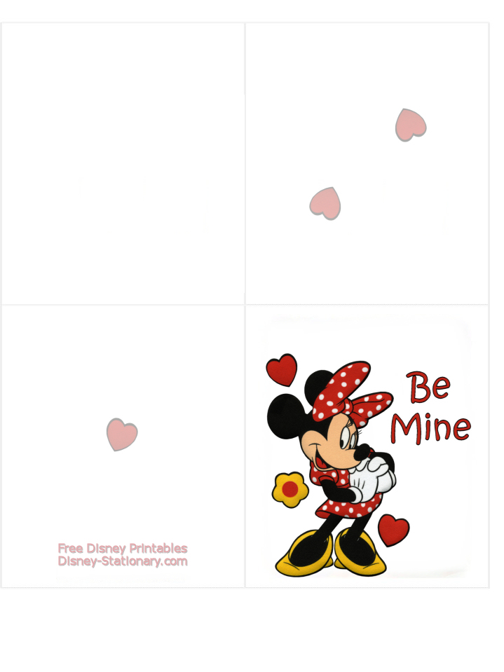 ºoº Printable Disney Cartoon Character Valentine's Day Cards for Kids