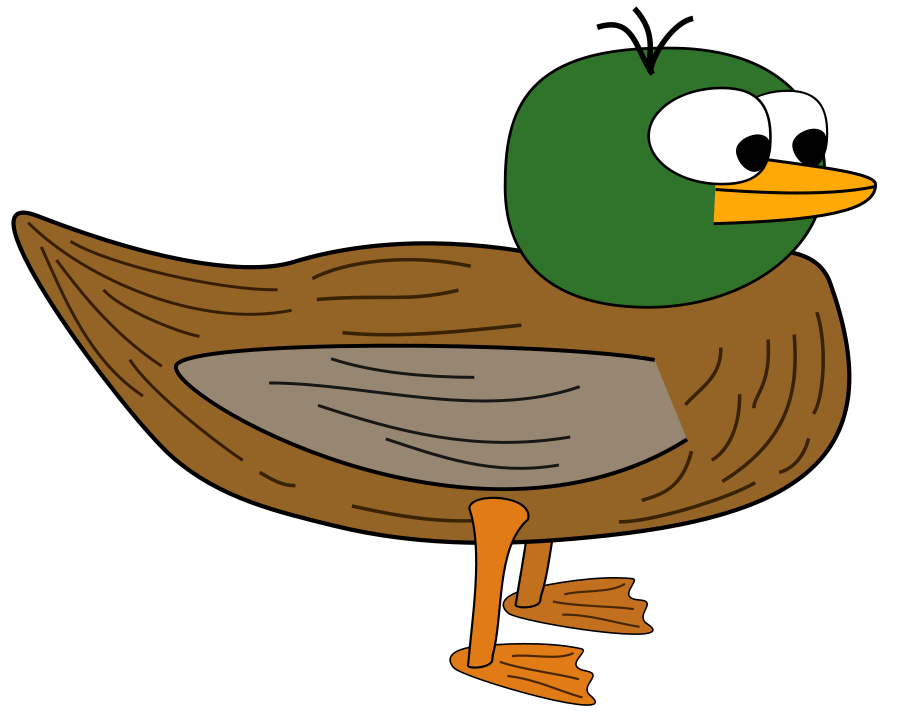 Standing duck Clipart, vector clip art online, royalty free design ...