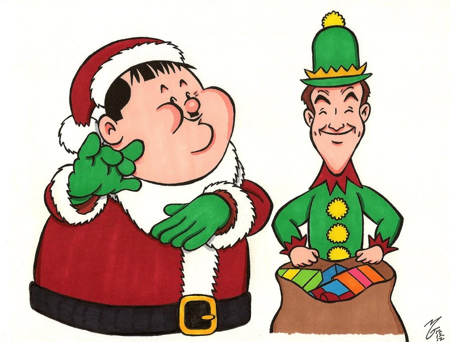Laurel and Hardy Christmas by zombiegoon on deviantART