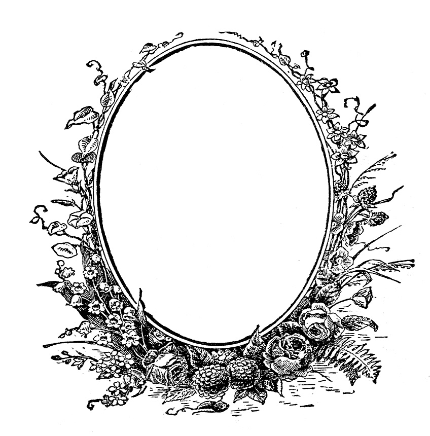 Victorian Oval Frame Clipart