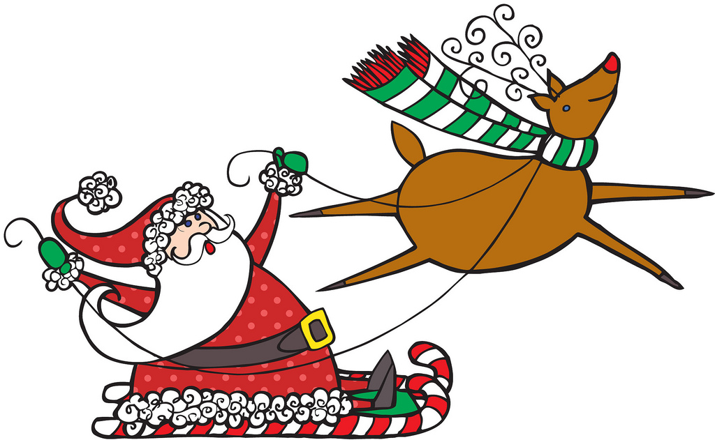 Pix For > Santa Reindeer Clipart
