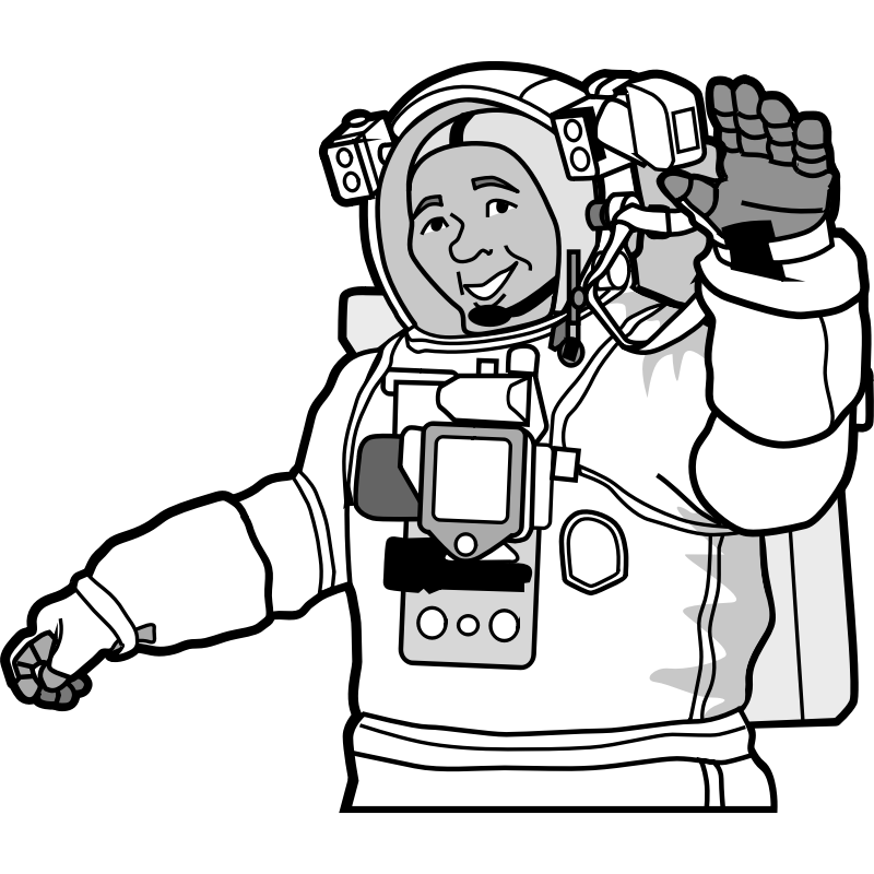 Clipart - smiling astronaut