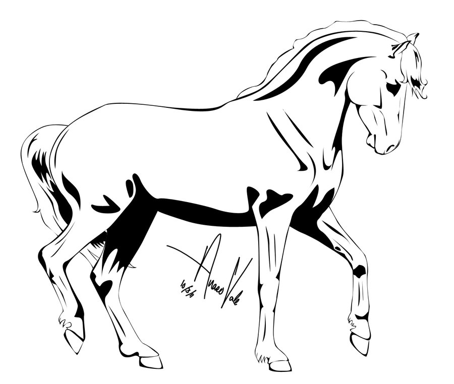 Horse Outline Printable Free