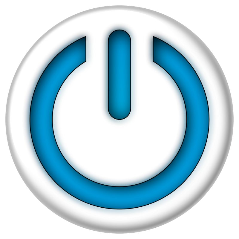 Blue Power Sign Button Clip Art Download