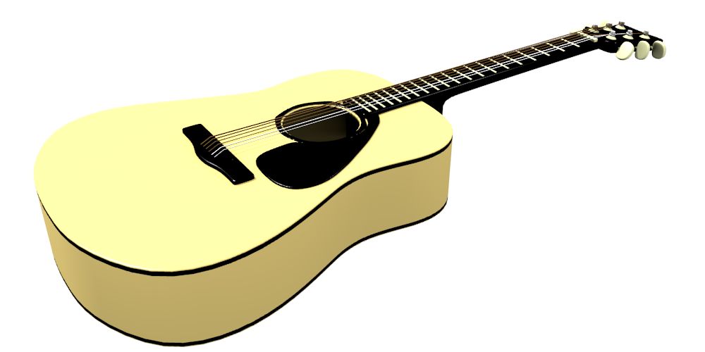 How To Make A Guitar Acoustic with Blender ~ Muhazdinata's